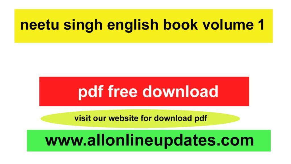 neetu singh english book volume 1 pdf free download